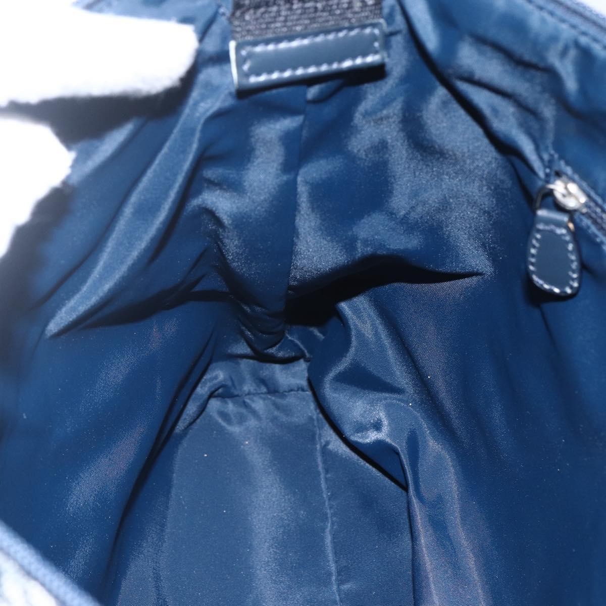 Christian Dior Vintage Trotter Shoulder Bag Canvas, NAVY, CANVAS, Shoulder bag