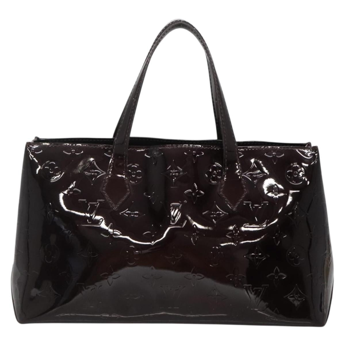 Louis Vuitton Wilshire Handbag Monogram Vernis, PURPLE, PATENT_LEATHER, Handbag