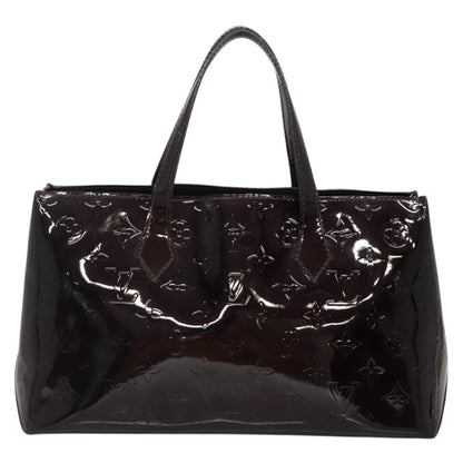 Louis Vuitton Wilshire Handbag Monogram Vernis, PURPLE, PATENT_LEATHER, Handbag