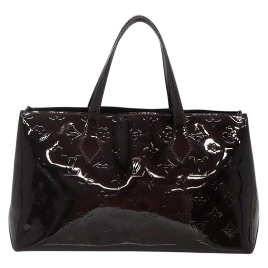 Louis Vuitton Wilshire Handbag Monogram Vernis, PURPLE, PATENT_LEATHER, Handbag