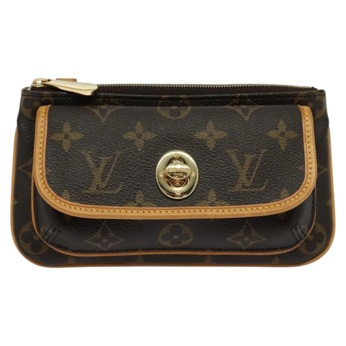 Louis Vuitton Tikal Wristlet Pochette Monogram Canvas, BROWN, CANVAS, Clutche & pouche