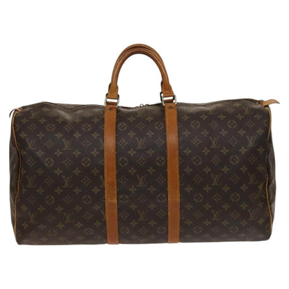 Louis Vuitton Keepall Bag Monogram Canvas, BROWN, CANVAS, Travel bag