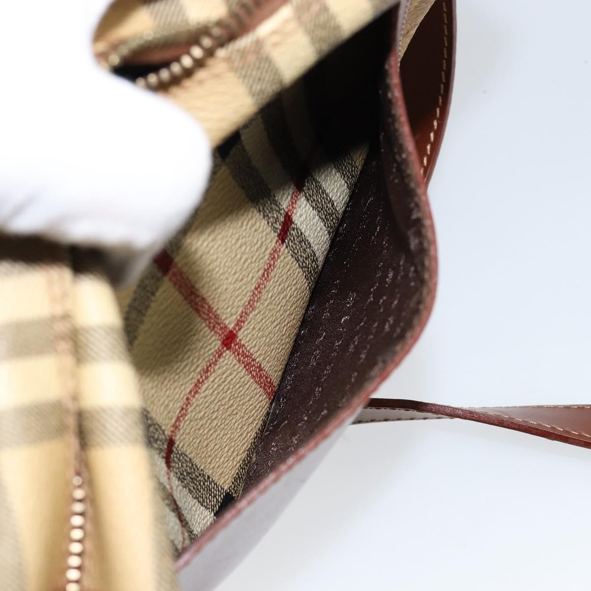 Burberry Nova check Shoulder bag Canvas, BEIGE, CANVAS, Shoulder bag