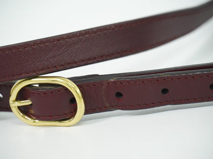 Gucci Arli Shoulder Bag Leather, BURGUNDY, LEATHER, Shoulder bag