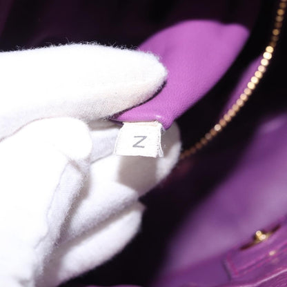 Prada Pleats Shoulder Bag Cervo Leather, Purple, Leather, Handbag