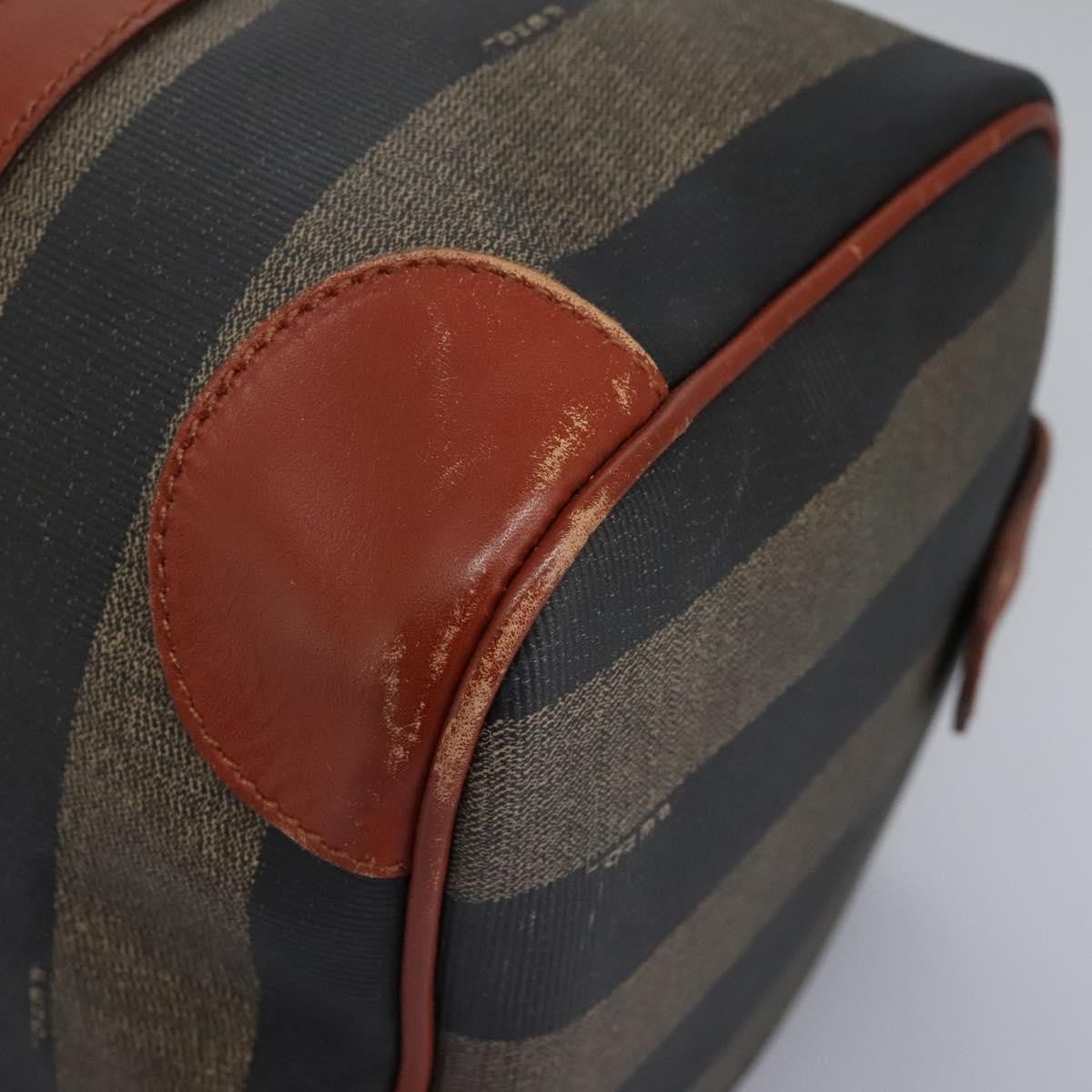Fendi Vintage Pequin Convertible Boston Bag Coated Canvas, Multicolour, Canvas, Travel Bag