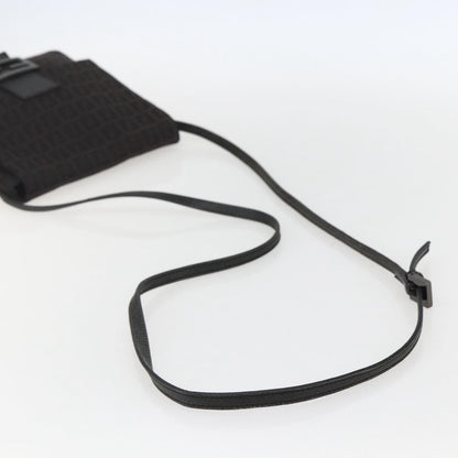 Fendi Vintage Flap Crossbody Bag Zucchino Canvas, BROWN, CANVAS, Shoulder bag