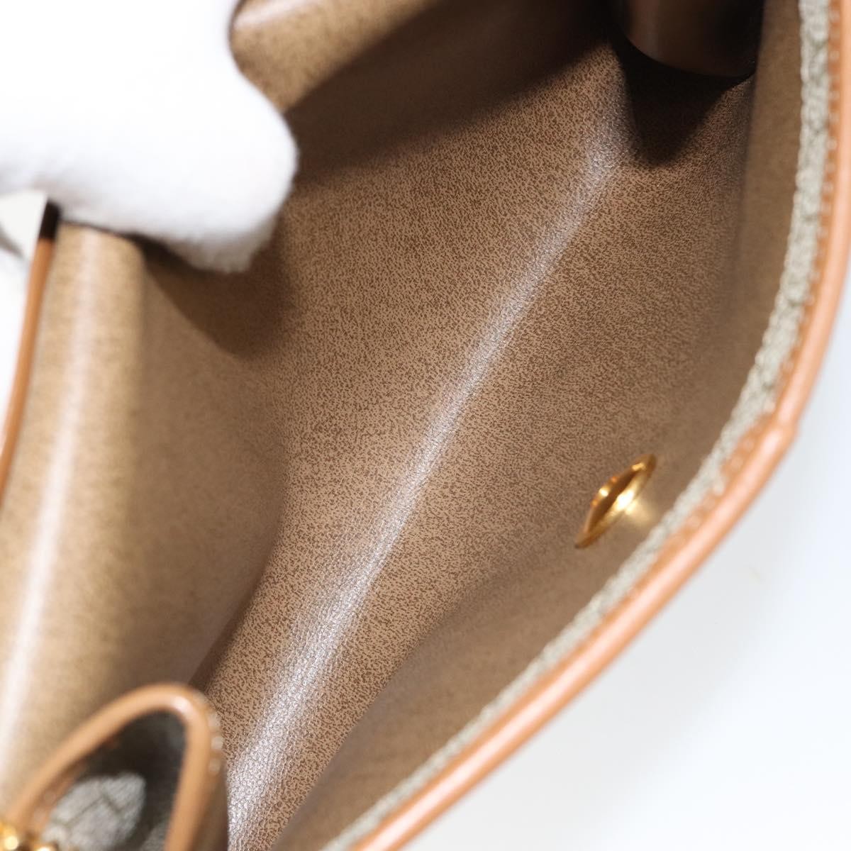 Christian Dior Vintage Honeycomb chain Canvas, BEIGE, CANVAS, Shoulder bag