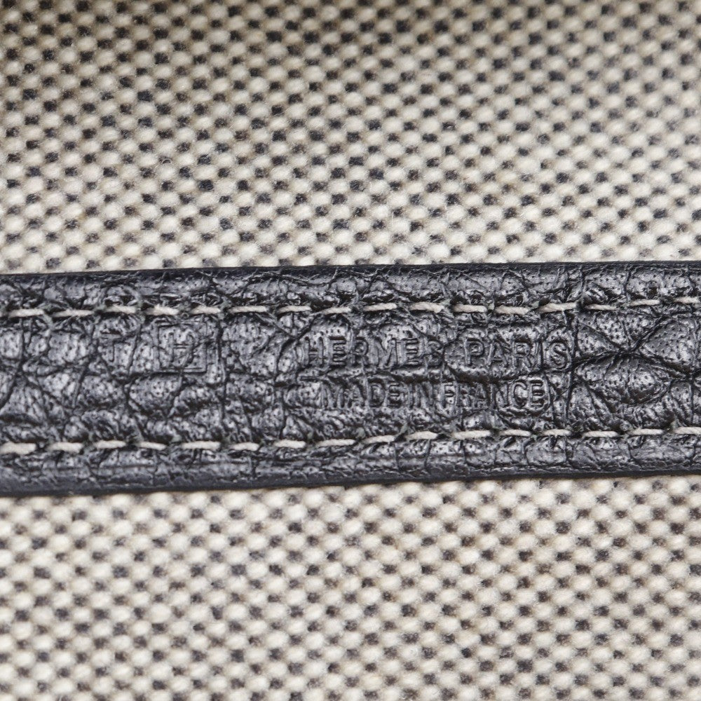 Hermes Garden Party Tote Toile and Leather, GRAY, CANVAS, Tote bag