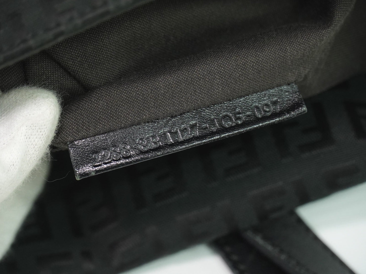 Fendi Vintage Flap Crossbody Bag Zucchino Canvas, BLACK, CANVAS, Shoulder bag