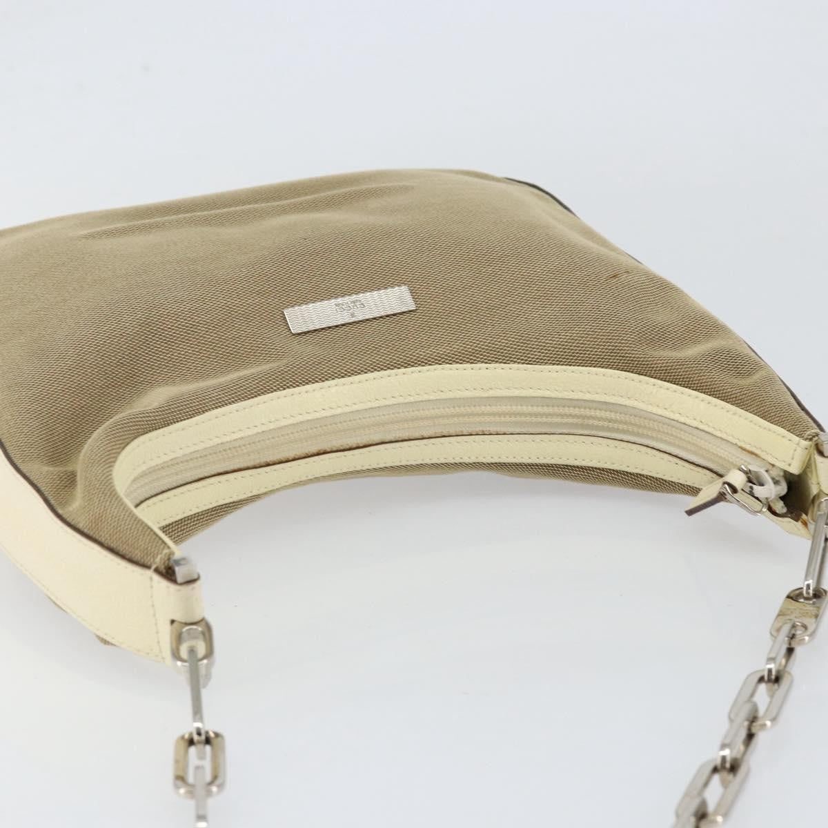 Gucci Vintage Shoulder Bag Canvas, BEIGE, CANVAS, Shoulder bag