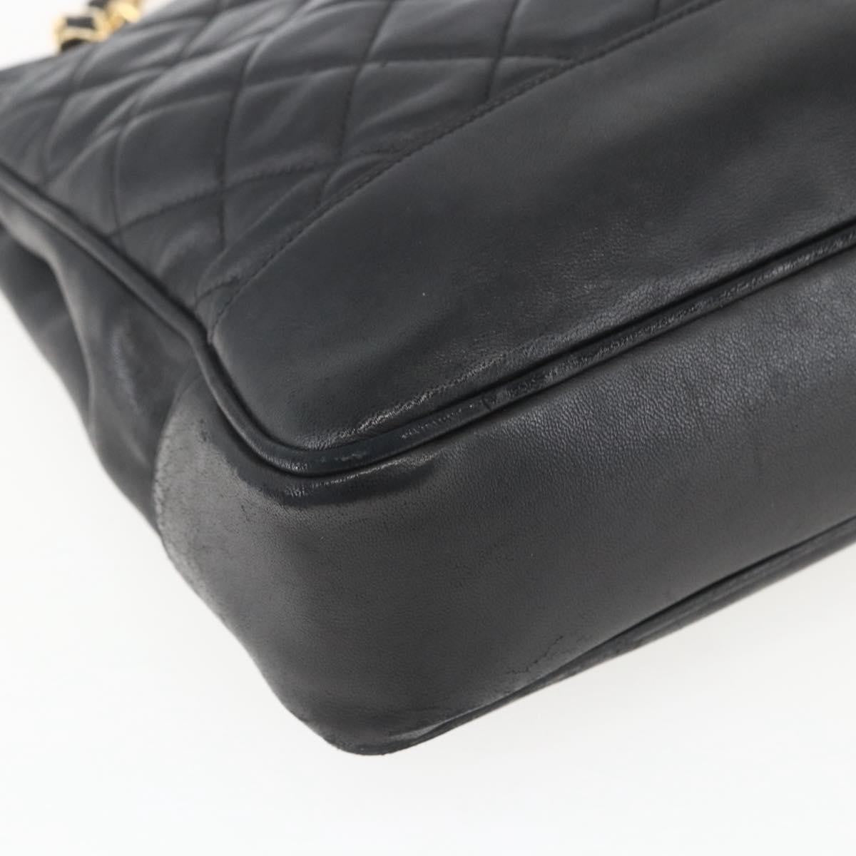 Chanel Vintage Shopping Tote Quilted Lambskin, BLACK, LEATHER, Tote bag