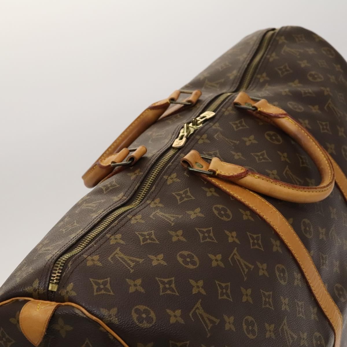 Louis Vuitton Keepall Bag Monogram Canvas, BROWN, CANVAS, Travel bag