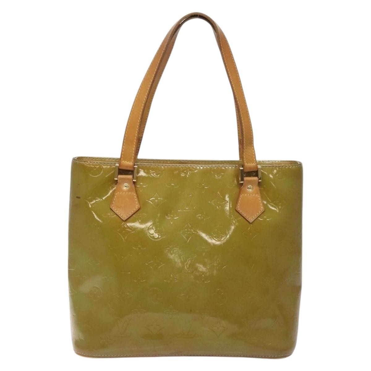 Louis Vuitton Houston Handbag Monogram Vernis, BLUE, PATENT_LEATHER, Handbag