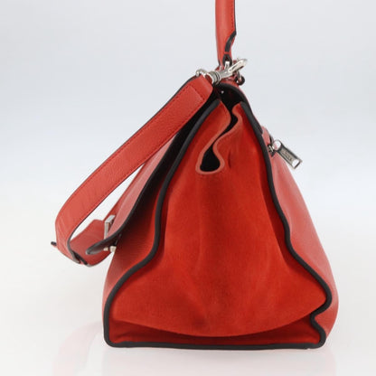 Celine Trapeze Bag Leather, RED, LEATHER, Handbag