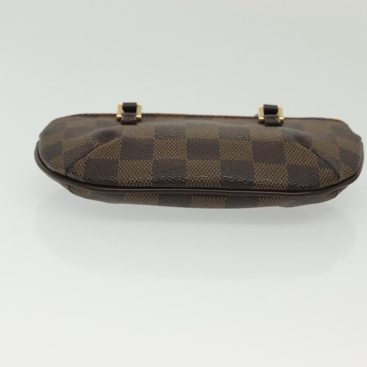 Louis Vuitton Manosque Pochette Damier, Brown, Canvas, Clutch