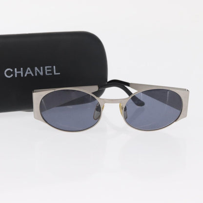 Chanel Logo CC Sunglasses Metal, SILVER, METAL, Sunglasse
