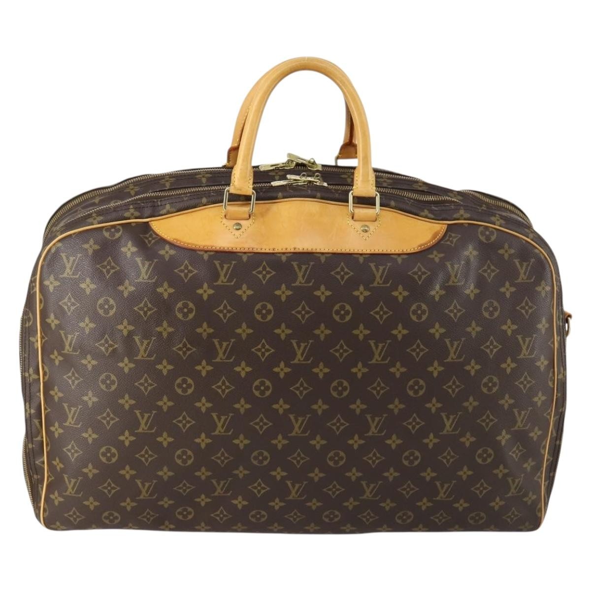 Louis Vuitton Alize Bag Monogram Canvas, BROWN, CANVAS, Travel bag
