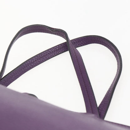 Salvatore Ferragamo Gancini Tote Leather, PURPLE, LEATHER, Tote bag