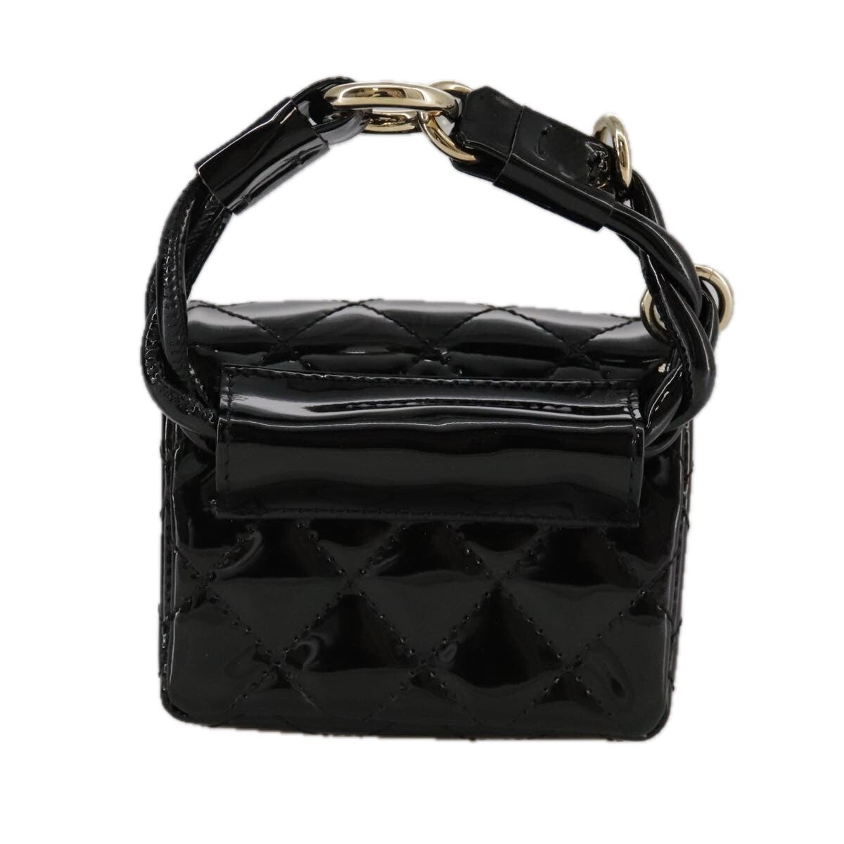 Chanel Reissue 2.55 Ankle Wrist Flap Bag Quilted Patent, BLACK, PATENT_LEATHER, Clutche & pouche
