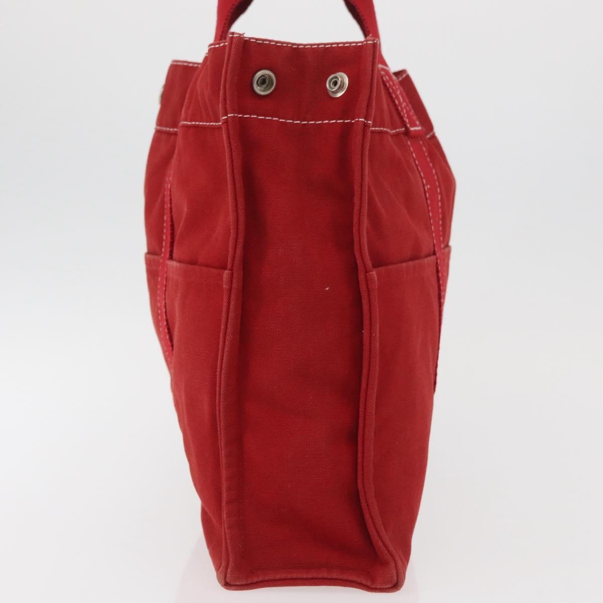 Hermes Fourre Tout Tote Toile, RED, CANVAS, Tote bag