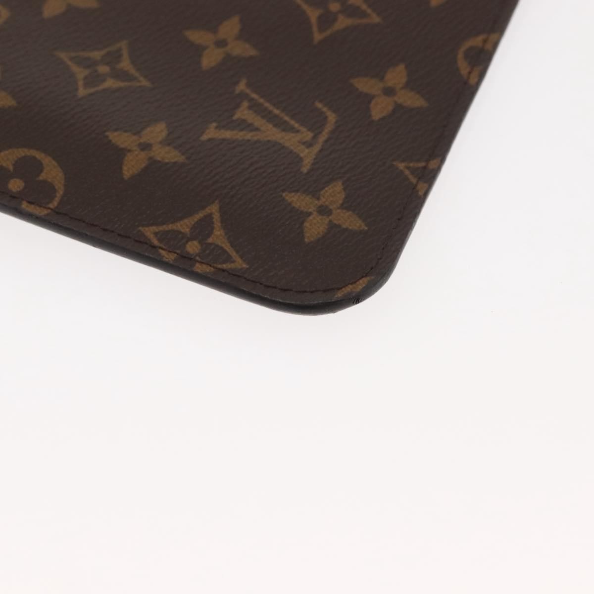 Louis Vuitton Neverfull Pochette Monogram Canvas, BROWN, CANVAS, Clutche & pouche