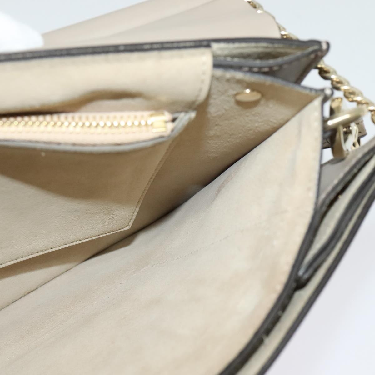 Chloe Faye Shoulder Bag Leather and Suede, BEIGE, SUEDE, Shoulder bag