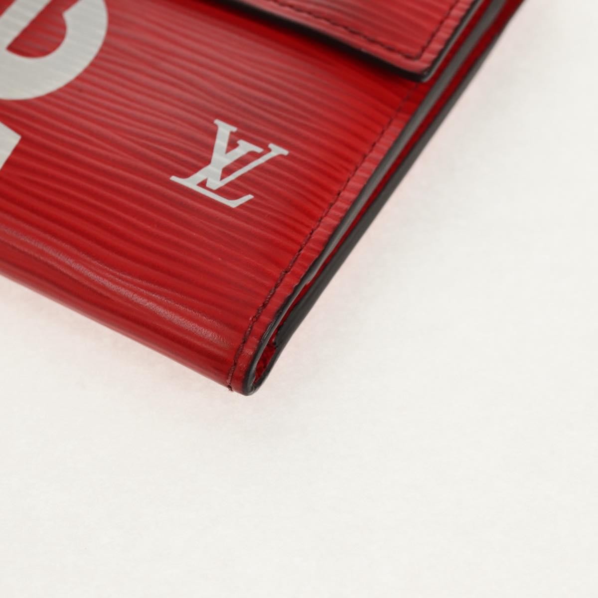 Louis Vuitton Chain Wallet Limited Edition Supreme Epi Leather, RED, LEATHER, Wallets