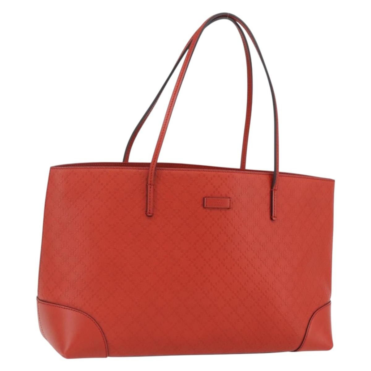 Gucci Bright Tote Diamante Leather, RED, LEATHER, Tote bag