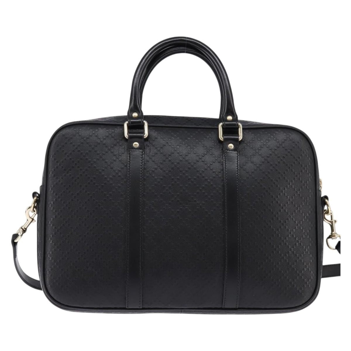 Gucci Diamante bright briefcase Leather, BLACK, LEATHER, Briefcase