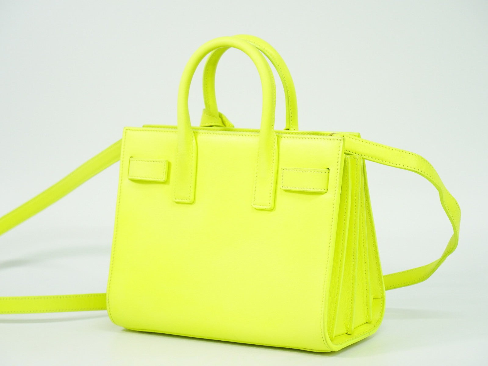 Saint Laurent Sac de Jour NM Bag Leather, YELLOW, LEATHER, Handbag