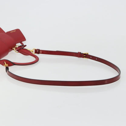Prada Sidonie Top Handle Bag Saffiano Leather, Red, Leather, Handbag