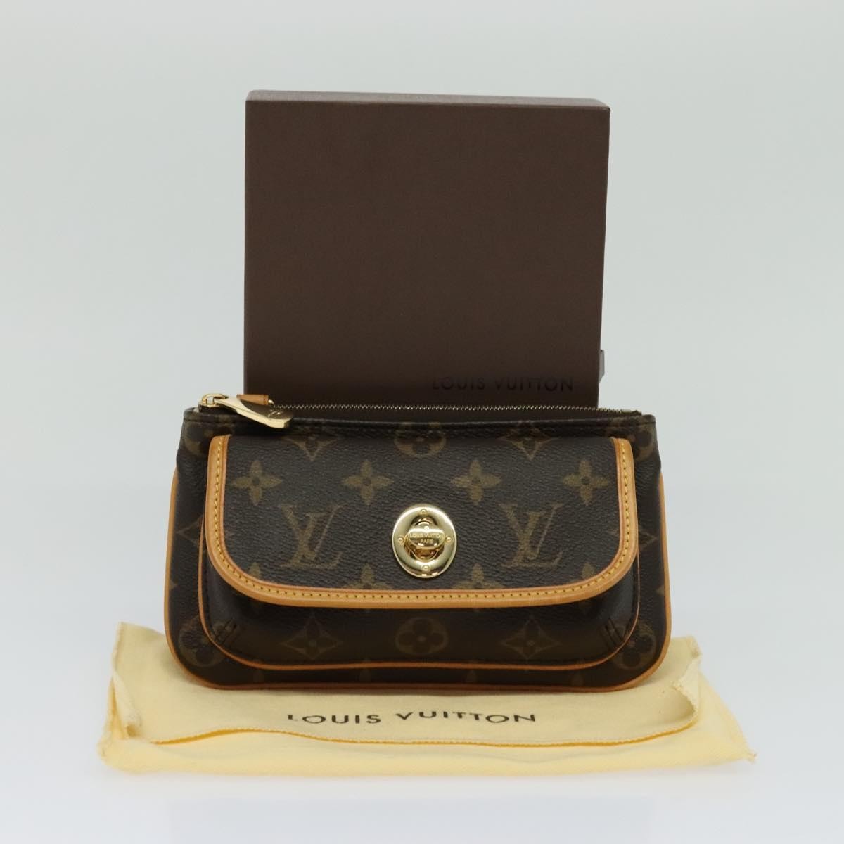 Louis Vuitton Tikal Wristlet Pochette Monogram Canvas, BROWN, CANVAS, Clutche & pouche