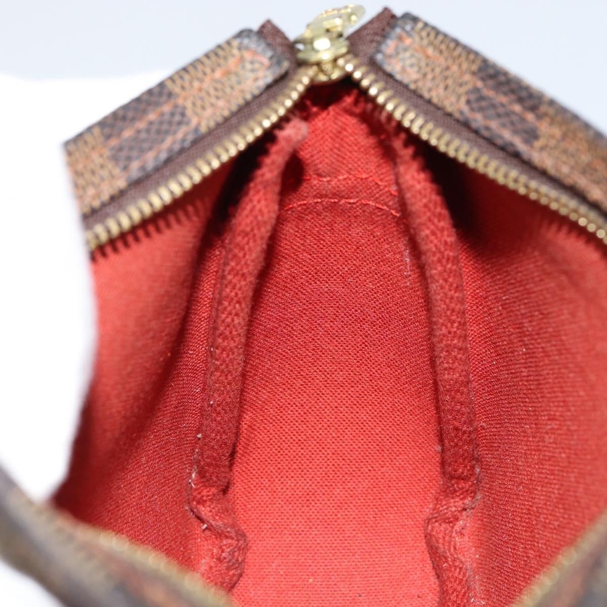 Louis Vuitton Trousse Make Up Bag Damier, BROWN, CANVAS, Clutche & pouche