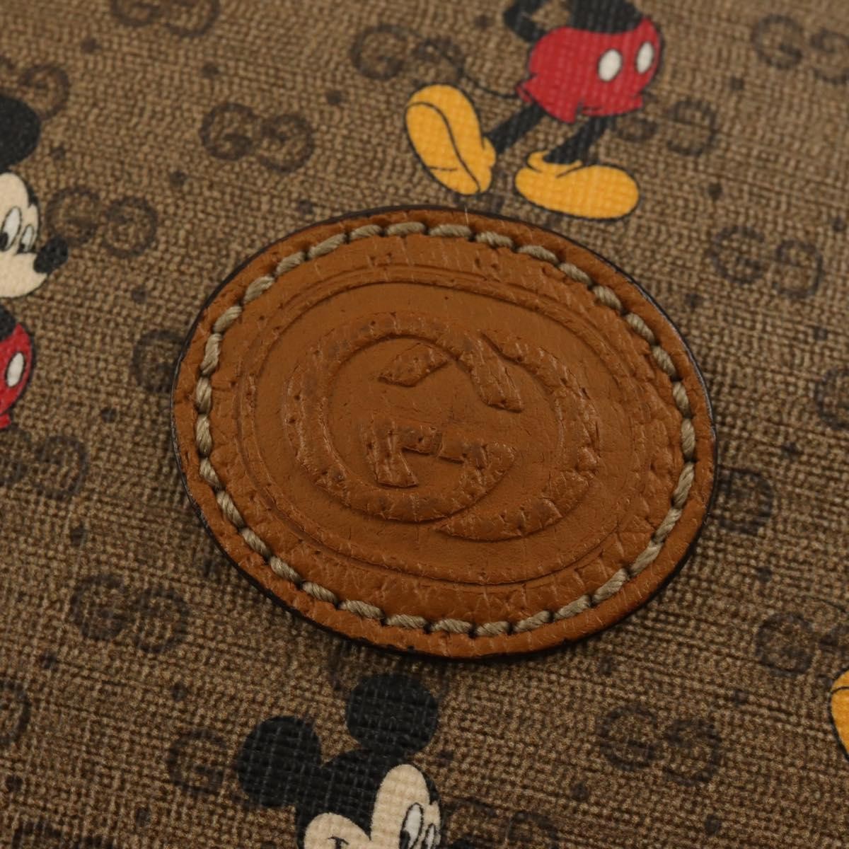 Gucci Disney Mickey Mouse Round Shoulder Bag Printed Mini GG Coated Canvas, BEIGE, CANVAS, Shoulder bag