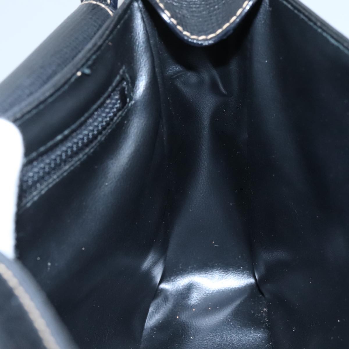 Celine Circle logo Leather, BLACK, LEATHER, Shoulder bag