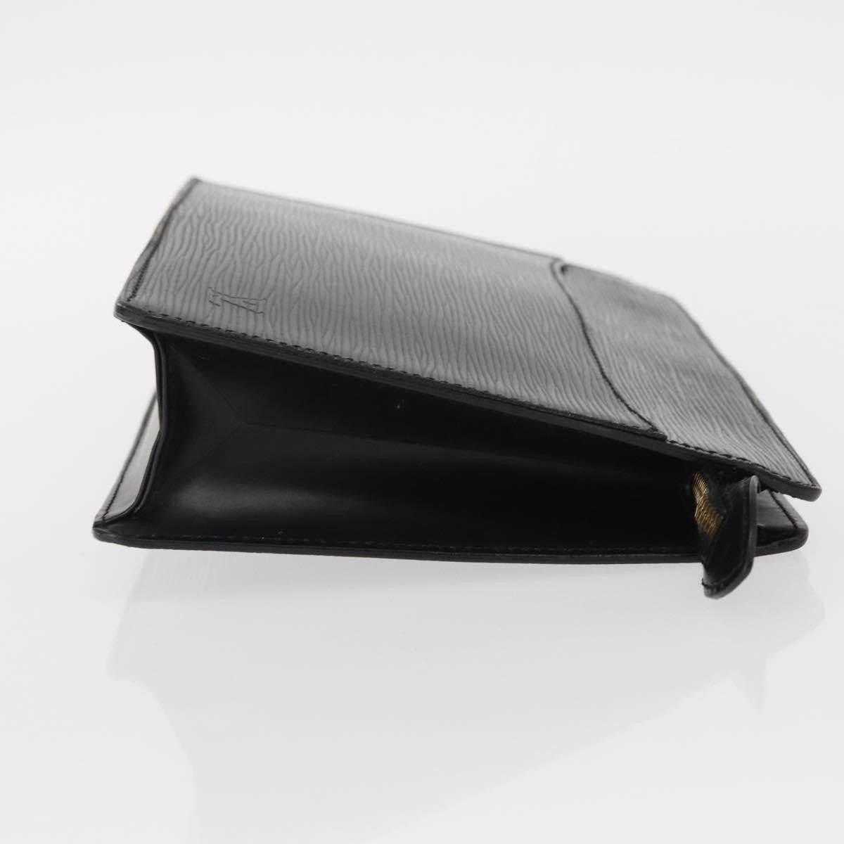 Louis Vuitton Pochette Homme Epi Leather, BLACK, LEATHER, Clutche & pouche