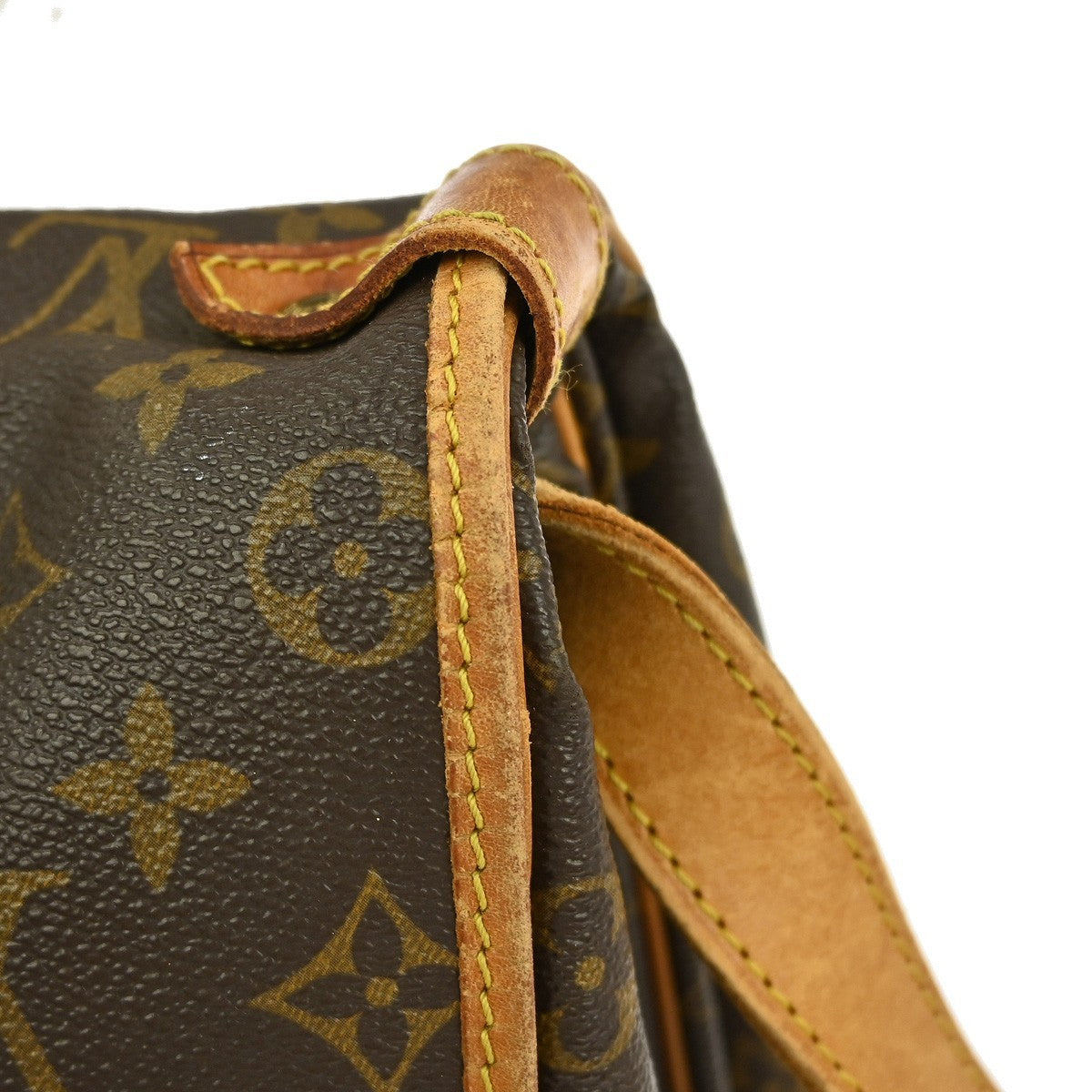 Louis Vuitton Saumur Handbag Monogram Canvas, BROWN, CANVAS, Shoulder bag