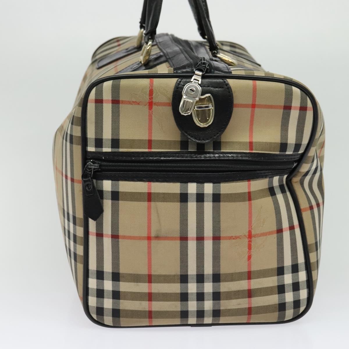 Burberry Nova check boston bag Canvas, BEIGE, CANVAS, Travel bag