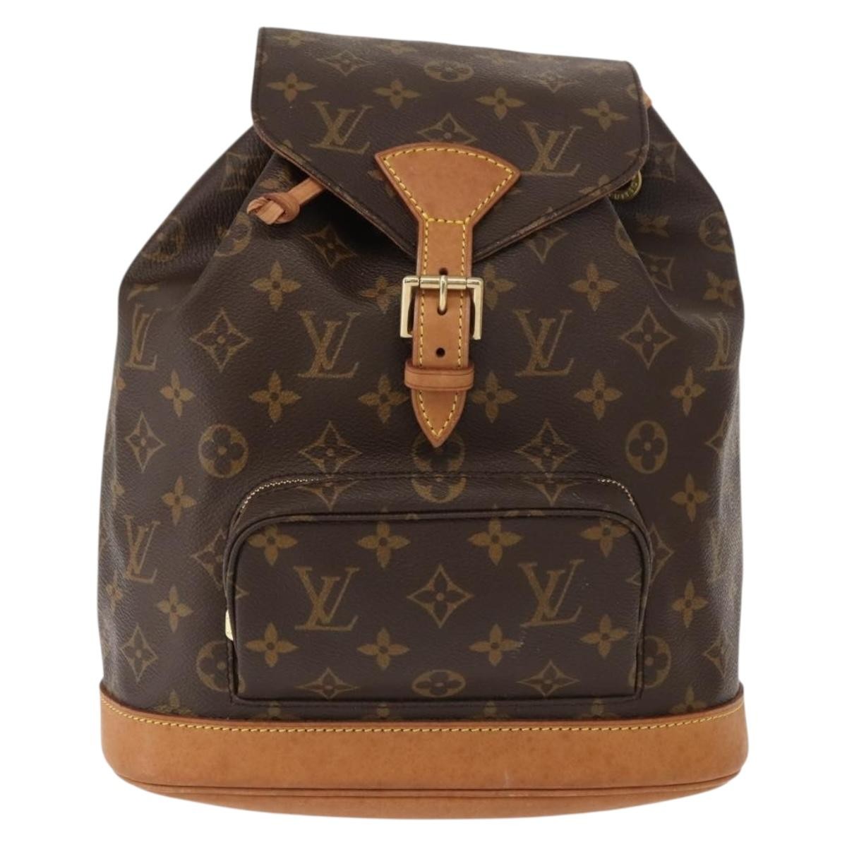Louis Vuitton Vintage Montsouris Backpack Monogram Canvas, BROWN, CANVAS, Backpack