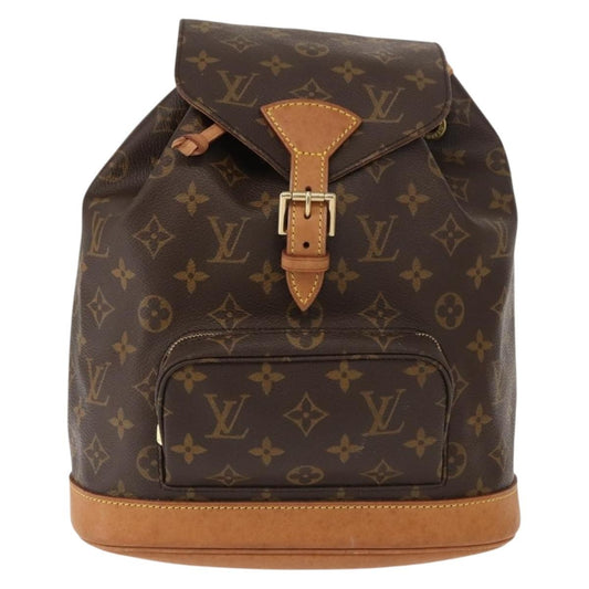 Louis Vuitton Vintage Montsouris Backpack Monogram Canvas, BROWN, CANVAS, Backpack