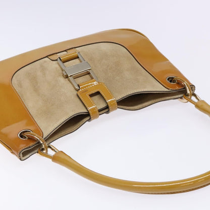 Gucci Jackie Bag Patent Leather, BEIGE, SUEDE, Shoulder bag