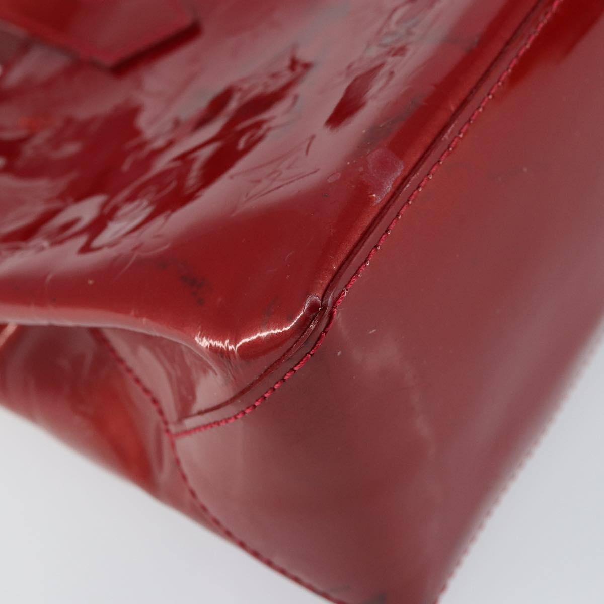 Louis Vuitton Wilshire Handbag Monogram Vernis, RED, PATENT_LEATHER, Handbag
