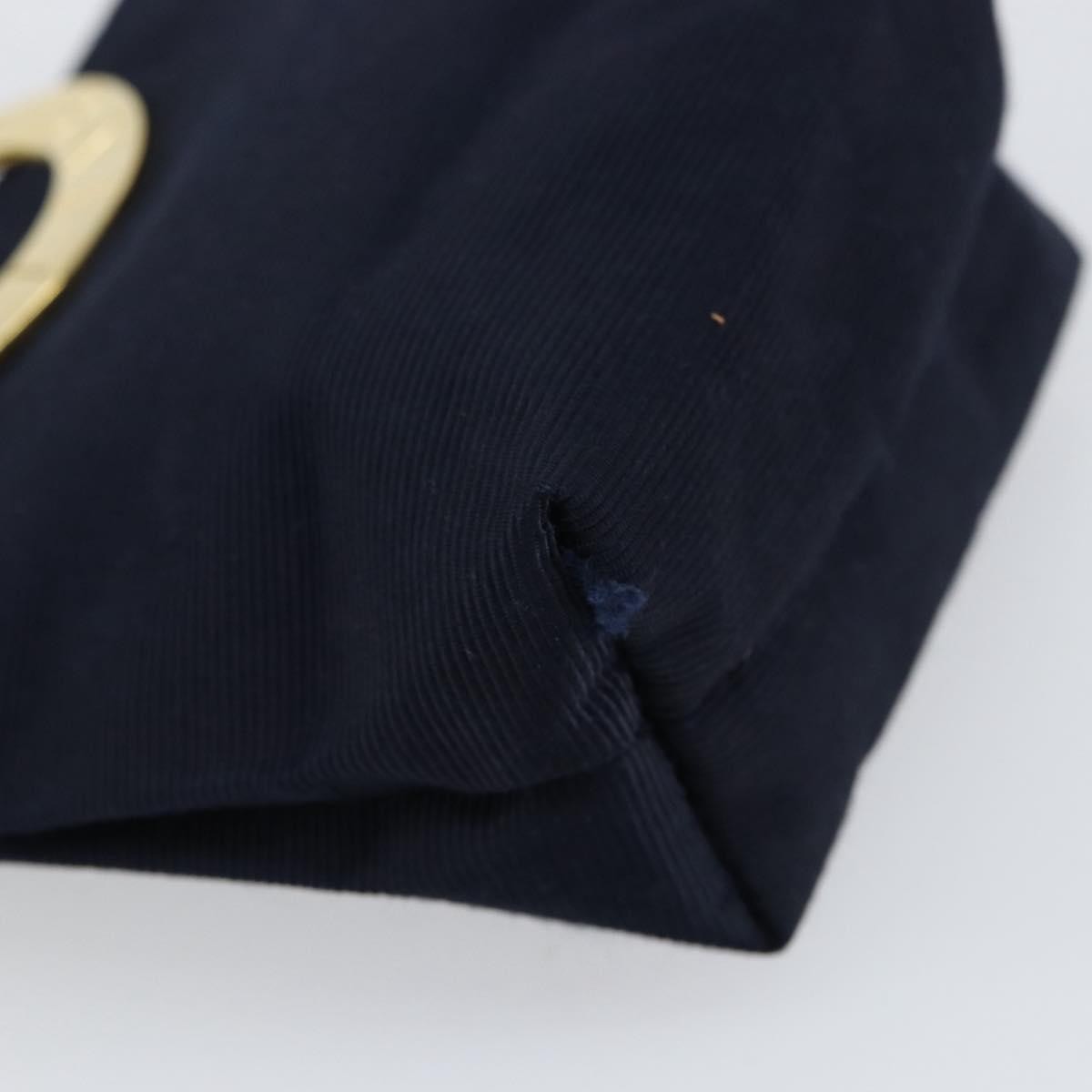 Celine Circle Logo Pouch Nylon, NAVY, NYLON, Clutche & pouche