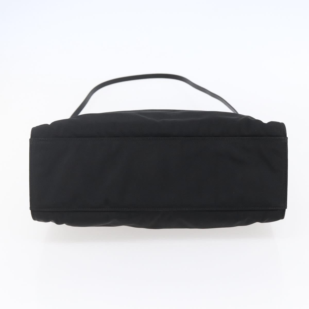 Gucci Vintage Bamboo Handle Tote Nylon, BLACK, NYLON, Handbag