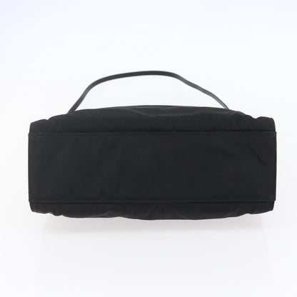 Gucci Vintage Bamboo Handle Tote Nylon, BLACK, NYLON, Handbag