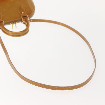 Louis Vuitton Alma Handbag Monogram Vernis, GOLD, PATENT_LEATHER, Handbag