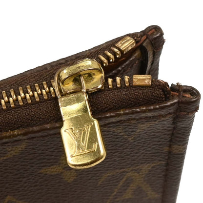 Louis Vuitton Poche Documents Monogram Canvas, BROWN, CANVAS, Clutche & pouche