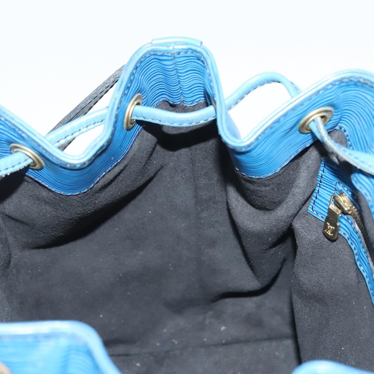Louis Vuitton Petit Noe Handbag Epi Leather, BLUE, LEATHER, Handbag