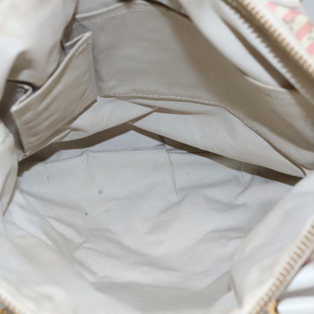 Louis Vuitton Marina Handbag Mini Lin Croisette, PINK, CANVAS, Handbag